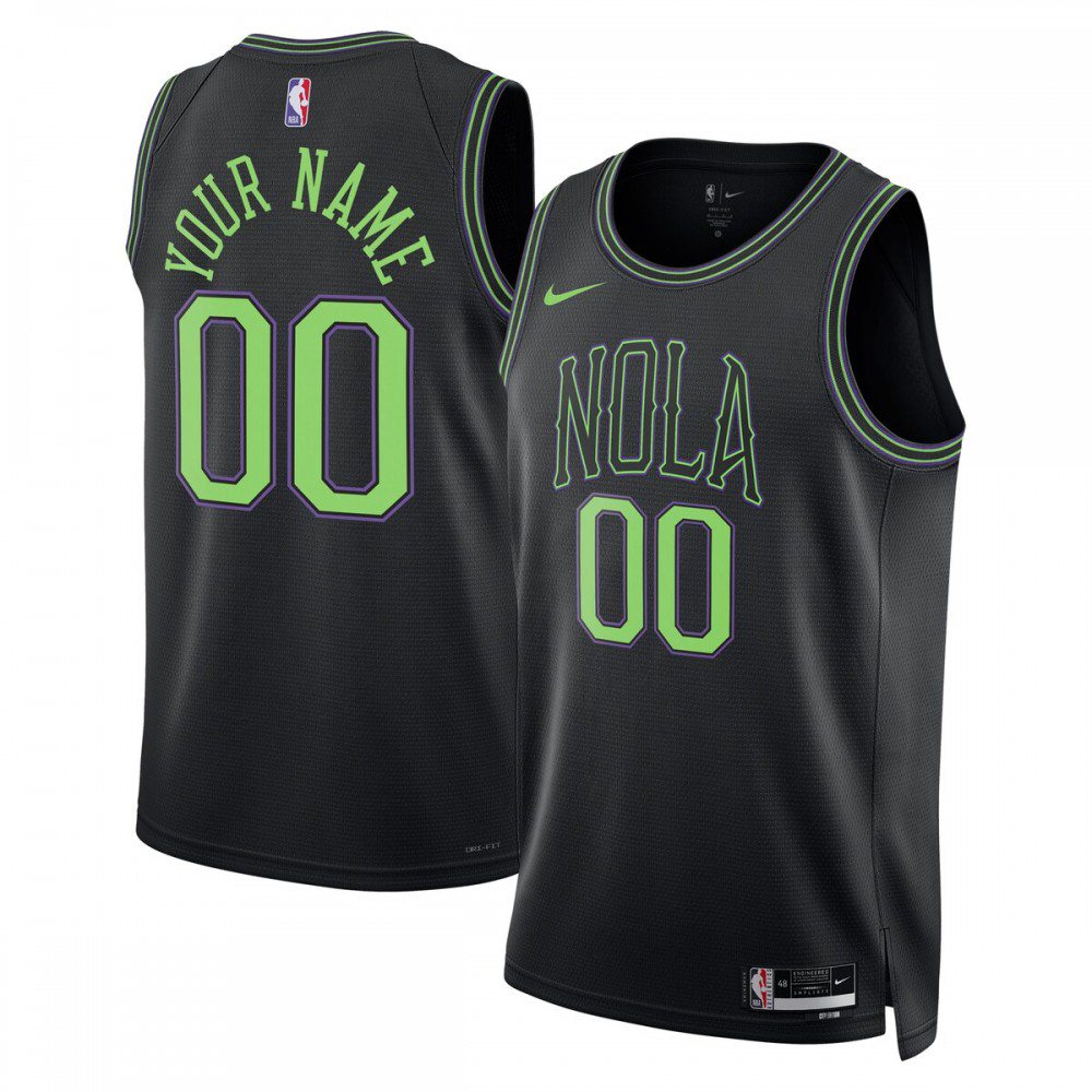 New Orleans Pelicans Unisex 2023/24 Custom Swingman Jersey - Black - City Edition-Pro Kit Vault | Brand New 26/27 Sports Jerseys